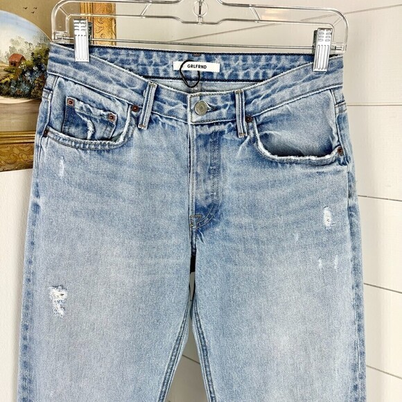 Grlfrnd Maran Wide Leg Jeans in Archaic Tulip Raw Hem Size 25 - Picture 6 of 13